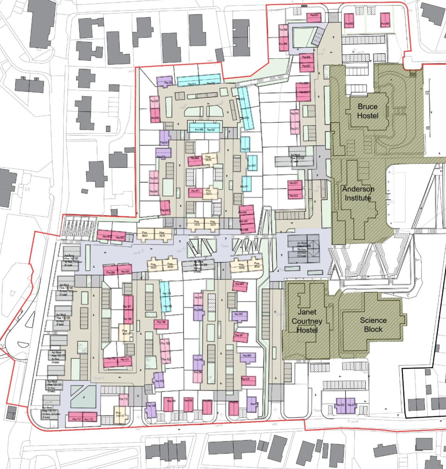 Knab site layout with the 49 unit extent highlighted